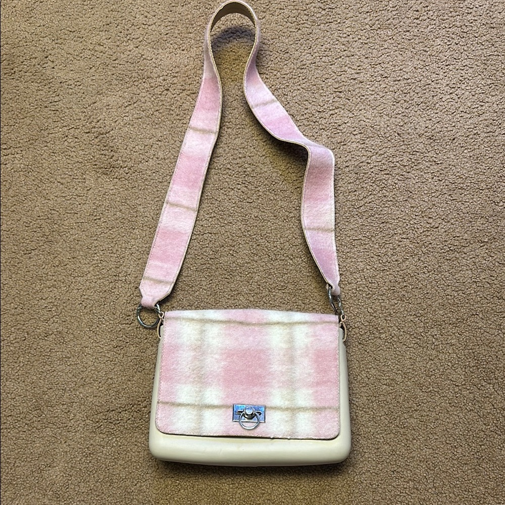 Pink plaid purse